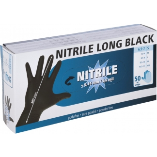 Manusi de nitril lungi de culoare neagra